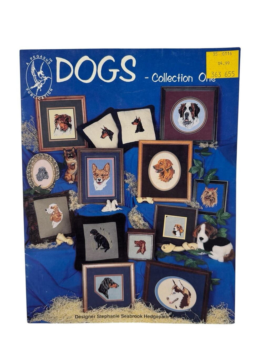 Vintage Dogs Collection 1 Book 1 Cross Stitch Design Pamphlet 1980 Pegasus Publi
